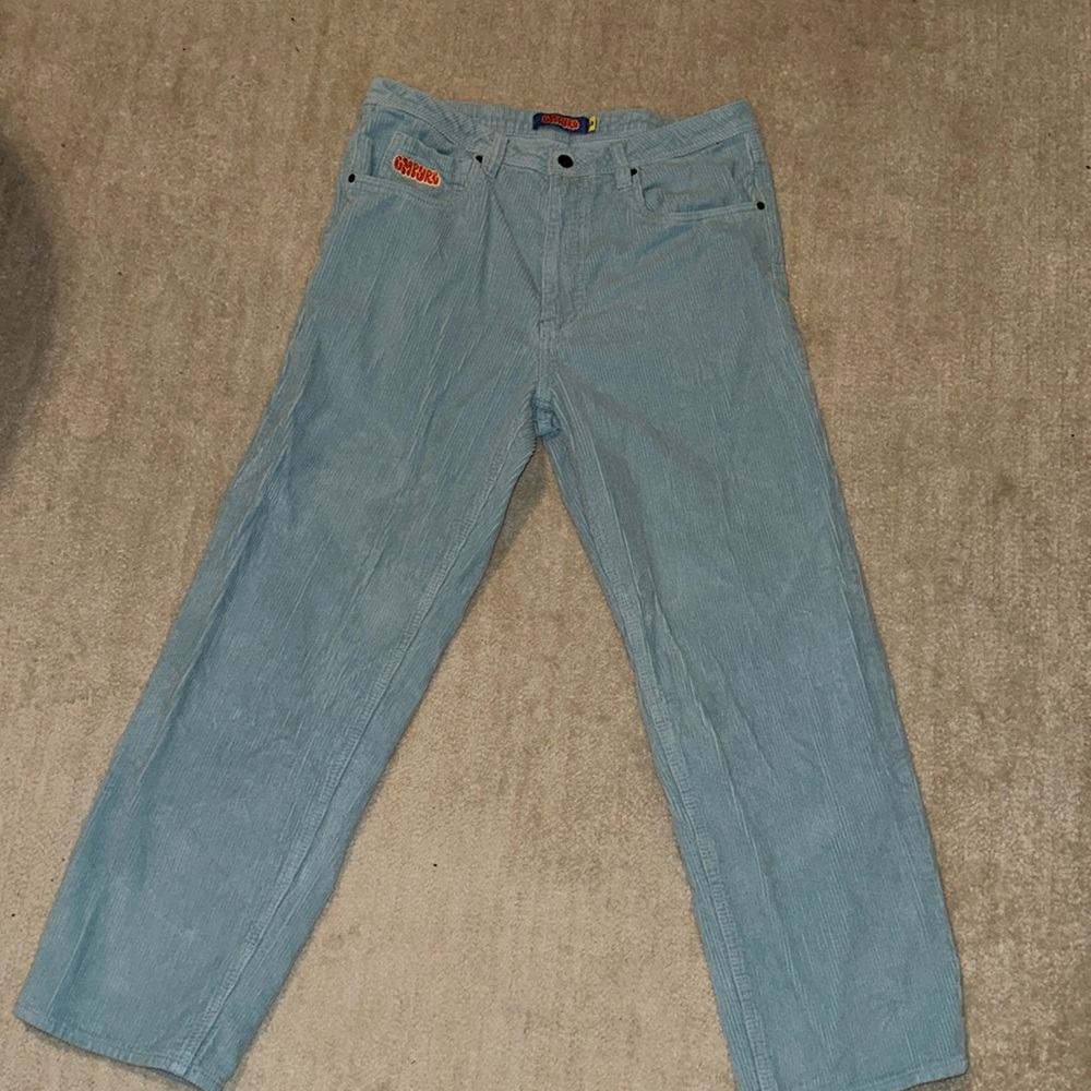 Empyre Relax Loose Fit SK8 Corduroy Light Blue Skate Pants